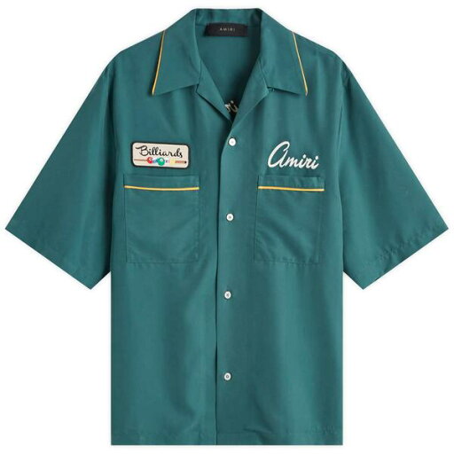 【送料無料】 アミリ メンズ シャツ トップス AMIRI Billiards Club Camp Collar Shirt Evergreen 【送料無料】 アミリ メンズ シャツ トップス AMIRI Billiards Club Camp Collar Shirt Evergreen