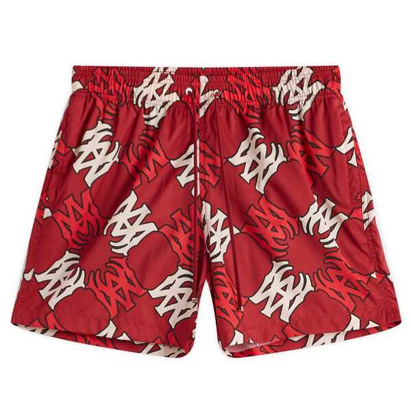 【送料無料】 アミリ メンズ ハーフパンツ・ショーツ 水着 AMIRI Quad Print Swim Shorts Deep Red