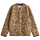 【送料無料】 ユニバーサルワークス メンズ カーディガン アウター Universal Works Leopard Wool Fleece Cardigan C...