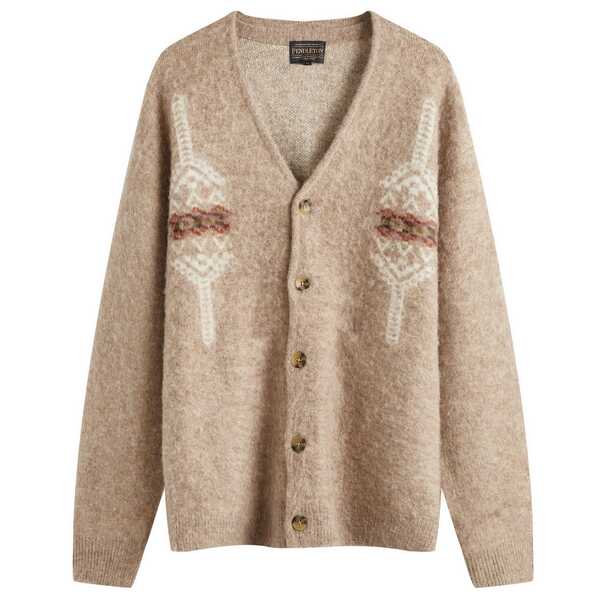 【送料無料】 ペンドルトン メンズ カーディガン アウター Pendleton Shaggy Cardigan Beige Beacon Rock