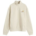 【送料無料】 カーハート メンズ パーカー・スウェット アウター Carhartt WIP Half Zip American Script Sweat Moo...