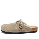 【送料無料】 ビルケンシュトック メンズ サンダル シューズ Birkenstock Boston Shearling Taupe Suede