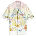 【送料無料】 カサブランカ レディース シャツ トップス Casablanca Short Sleeve Cuban Collar Shirt The Road...