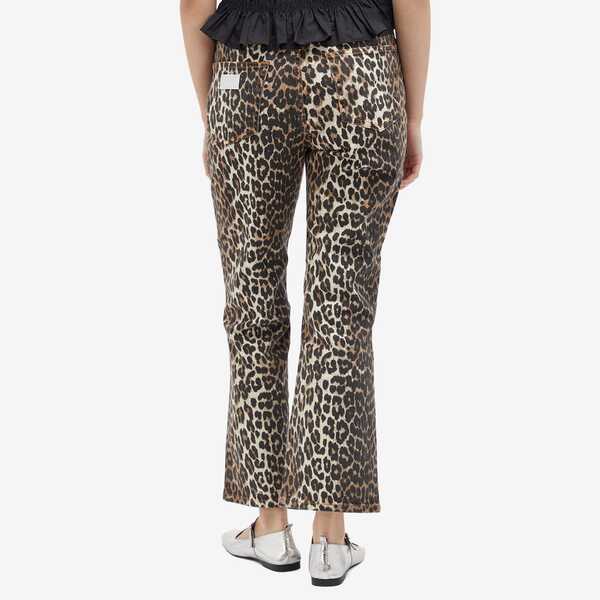 ガニー レディース トップス ジャンプスーツ プリント ジーンズ GANNI Leopard Print Flare Jeans Leopard アニマル