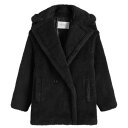 【送料無料】 マックスマーラ レディース コート アウター Max Mara Fuxia Oversized Fluffy Coat Black