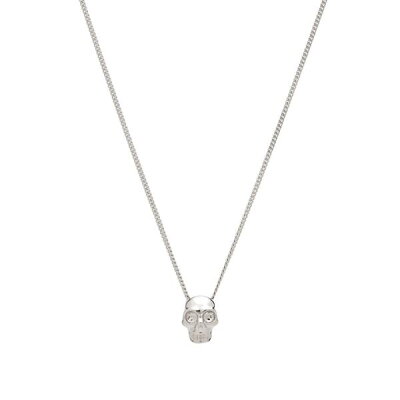 【送料無料】 アレキサンダー・マックイーン メンズ ネックレス・チョーカー・ペンダントトップ アクセサリー Alexander McQueen Skull Necklace Palladium