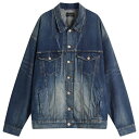 【送料無料】 バレンシアガ メンズ ジャケット・ブルゾン アウター Balenciaga Denim Oversized Jacket Whisker