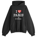 【送料無料】 バレンシアガ メンズ パーカー・スウェット アウター Balenciaga I Heart Paris Logo Large Fit Hoodie...