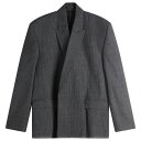 【送料無料】 バレンシアガ メンズ ジャケット・ブルゾン アウター Balenciaga Shadow Check Tailored Jacket Black ...