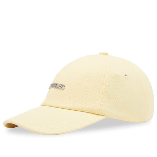 【送料無料】 ジャクエムス メンズ 帽子 アクセサリー Jacquemus Cotton Logo Cap Pale Yellow