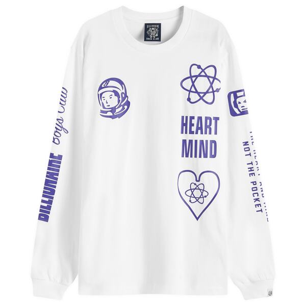 【送料無料】 ビリオネアボーイズクラブ メンズ Tシャツ トップス Billionaire Boys Club Multi Print Long Sleeve T-Shirt White