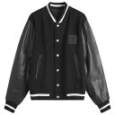 【送料無料】 ジバンシー メンズ ジャケット・ブルゾン アウター Givenchy Mix Material Varsity Jacket Black