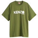 【送料無料】 ケンゾー メンズ Tシャツ トップス Kenzo Gots Boke Flower 2.0 Oversized T-Shirt Khaki