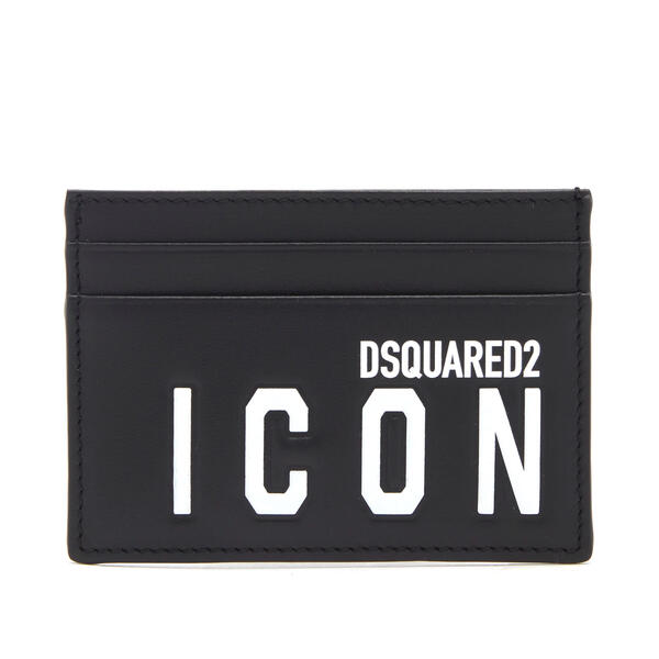 【送料無料】 ディースクエアード メンズ 財布 アクセサリー Dsquared2 Icon Cardholder Black & White Print