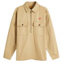 【送料無料】 ヒューマンメイド メンズ シャツ トップス Human Made Zip-Up Heart Print Work Shirt Beige(4)
