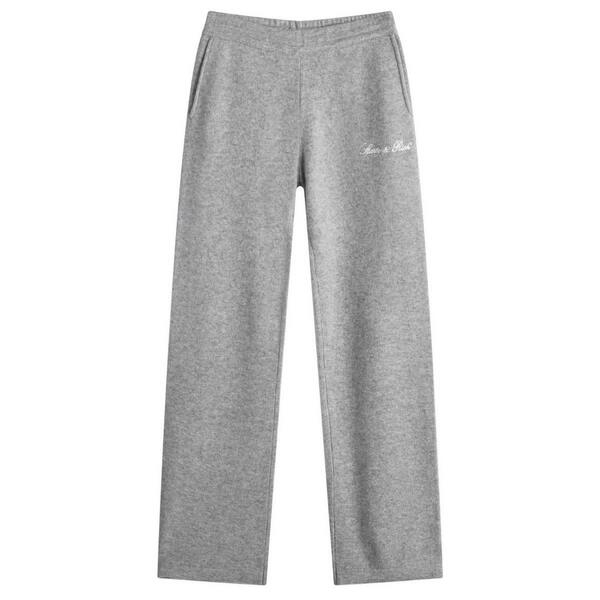 【送料無料】 スポーティ アンド リッチ レディース カジュアルパンツ ボトムス Sporty & Rich Vendome Script Cashmere Pants Heather Gray White