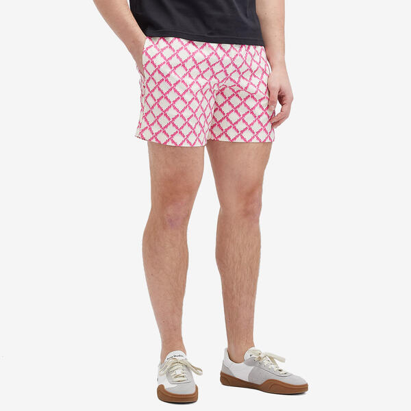 【送料無料】 パーム・エンジェルス メンズ ハーフパンツ・ショーツ 水着 Palm Angels Net Logo Swim Shorts Fuchsia