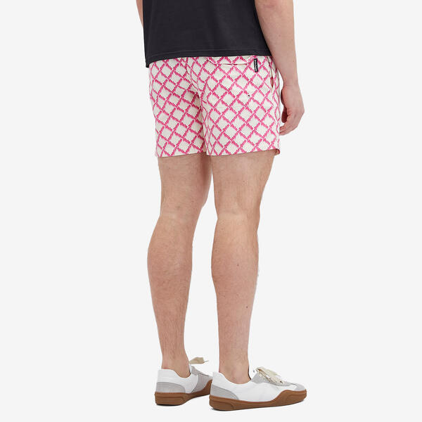 【送料無料】 パーム・エンジェルス メンズ ハーフパンツ・ショーツ 水着 Palm Angels Net Logo Swim Shorts Fuchsia