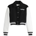 【送料無料】 オフ-ホワイト レディース ジャケット・ブルゾン アウター Off-White WO Simple Cropped Varsity Jacket ...