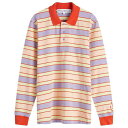 【送料無料】 J.W.アンダーソン レディース ポロシャツ トップス JW Anderson Striped Contrast Trim Ls Polo Top...