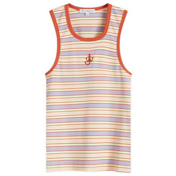 【送料無料】 J.W.アンダーソン レディース ベスト アウター JW Anderson Striped Contrast Trim Vest Pink & Multi