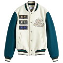 【送料無料】 オフ-ホワイト メンズ ジャケット・ブルゾン アウター Off-White Cash Wool Varsity Jacket White