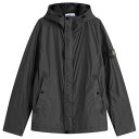 【送料無料】 ストーンアイランド メンズ パーカー・スウェット アウター Stone Island Crinkle Reps Hooded Jacket Bla...