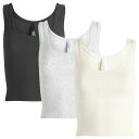 【送料無料】 スキムズ レディース タンクトップ トップス SKIMS Cotton Rib Tank 3 Pack Bundle Bone Multi