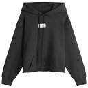 【送料無料】 マルタンマルジェラ レディース パーカー・スウェット アウター MM6 Maison Margiela Zip Hoodie Washed Bla...