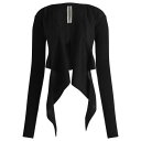 【送料無料】 リックオウエンス レディース カーディガン アウター Rick Owens Cropped Cardigan with Wrap Front Bl...