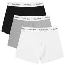 【送料無料】 カルバンクライン メンズ ボクサーパンツ アンダーウェア Calvin Klein Trunk 3 Pack Black Heather & Wh...