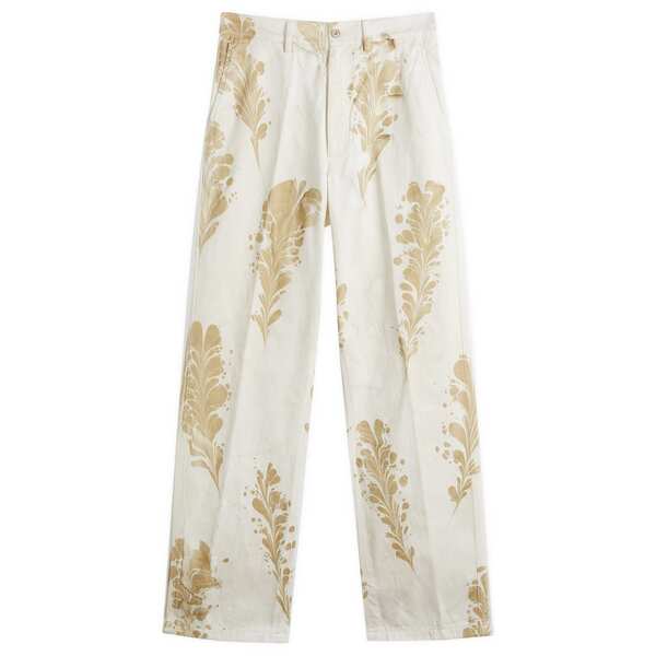 【送料無料】 ドリス・ヴァン・ノッテン メンズ カジュアルパンツ ボトムス Dries Van Noten Pynam Japanese Print Trousers White