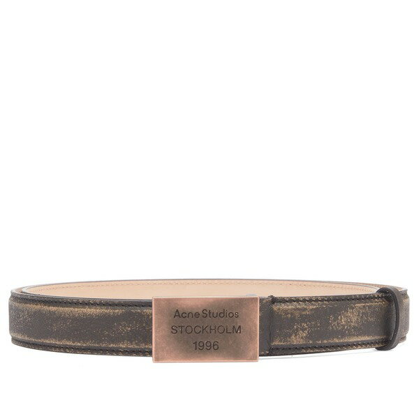 【送料無料】 アクネ ストゥディオズ レディース ベルト アクセサリー Acne Studios 1996 Logo Plaque Belt Dark Brown & Beige