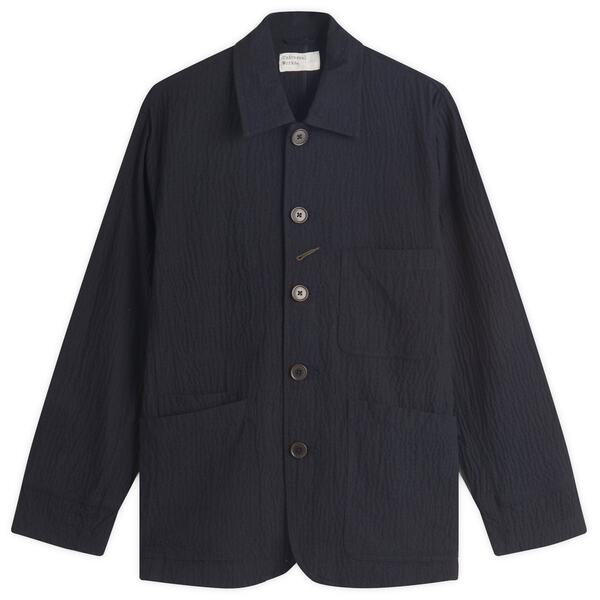 【送料無料】 ユニバーサルワークス メンズ ジャケット・ブルゾン アウター Universal Works Ospinal Cotton Seersucker Bakers Jacket Dark Navy
