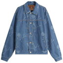 【送料無料】 マスターマインド メンズ ジャケット・ブルゾン アウター MASTERMIND WORLD Monogram Denim Jacket Blue