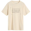 【送料無料】 マルタンマルジェラ レディース Tシャツ トップス Maison Margiela Logo T-shirt Butter
