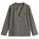 【送料無料】 ニードルズ メンズ カーディガン アウター Needles Woven V-Neck Cardigan Black & Natural Grid