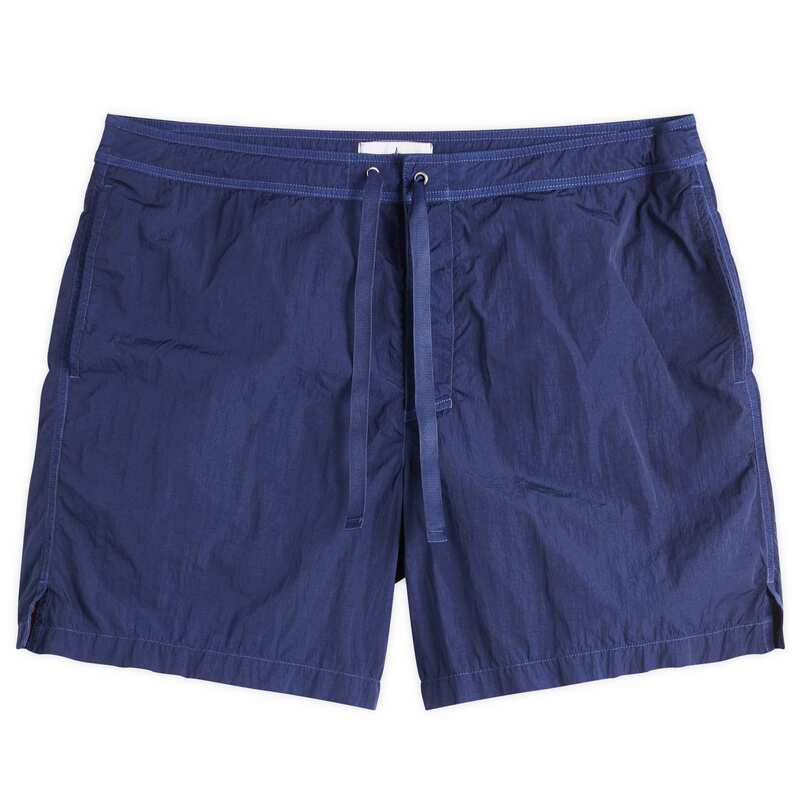 【送料無料】 ストーンアイランド メンズ ハーフパンツ・ショーツ 水着 Stone Island Marina Shiny Nylon Swim Shorts Blue Marine