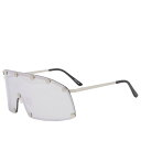 【送料無料】 リックオウエンス メンズ サングラス・アイウェア アクセサリー Rick Owens Shielding Sunglasses Silver
