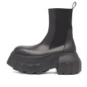 【送料無料】 リックオウエンス メンズ ブーツ・レインブーツ シューズ Rick Owens Leather Mega Tractor Boot Black