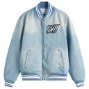 【送料無料】 オフ-ホワイト レディース ジャケット・ブルゾン アウター Off-White Full Denim Varsity Jacket Bleach ...