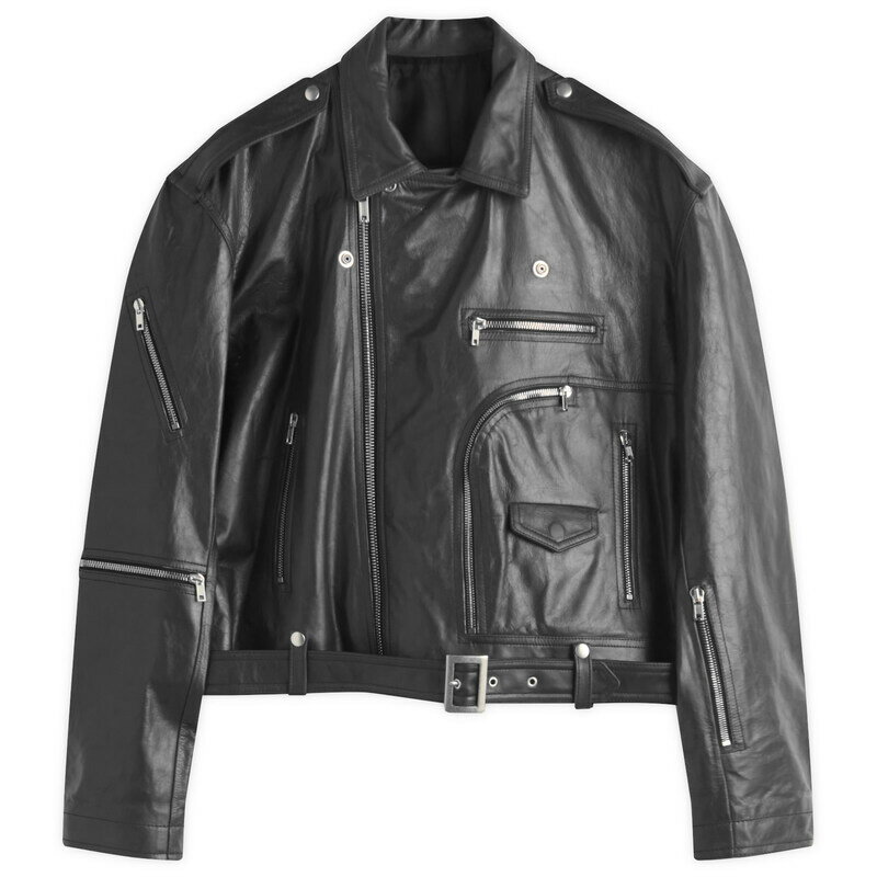リックオウエンス レディース アウター ジャケット・ブルゾン レザー Rick Owens Jumbo Bauhaustooges Leather Biker ...