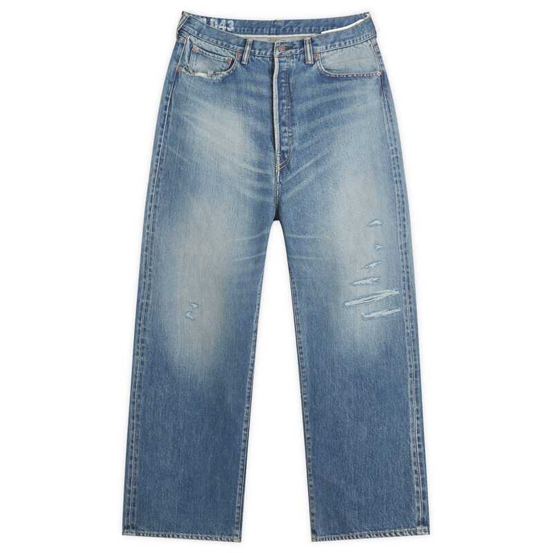 【送料無料】 ビズビム メンズ デニムパンツ ボトムス Visvim Social Sculpture 01 14 oz Loose Fit Damaged 43 Jeans Indigo