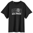 【送料無料】 マルタンマルジェラ レディース Tシャツ トップス MM6 Maison Margiela x Salomon Large Logo T-Shir...