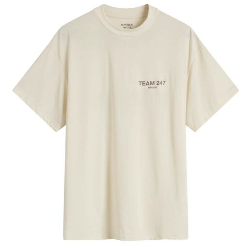 【送料無料】 リプレゼント メンズ Tシャツ トップス Represent Team 247 Oversized T-Shirt Cream 【送料無料】 リプレゼント メンズ Tシャツ トップス Represent Team 247 Oversized T-Shirt Cream