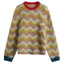 【送料無料】 ブレインデッド メンズ ニット・セーター アウター Brain Dead Zig Zag Boxy Knit Jumper Taupe Multi