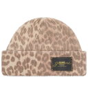 【送料無料】 ガニー レディース 帽子 アクセサリー GANNI Graphic Wool Mix Beanie Leopard