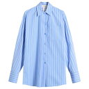 【送料無料】 スポーツマックス レディース シャツ トップス Sportmax Firma Stripe Shirt Dress Light Blue