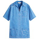 【送料無料】 マルニ レディース シャツ トップス Marni Denim Shirt Dress with Flower Cobalt