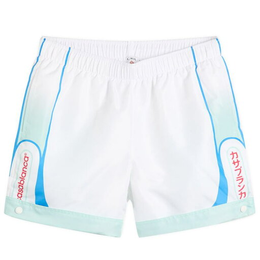 【送料無料】 カサブランカ メンズ ハーフパンツ・ショーツ 水着 Casablanca Fuji Printed Swim Shorts White 【送料無料】 カサブランカ メンズ ハーフパンツ・ショーツ 水着 Casablanca Fuji Printed Swim Shorts White